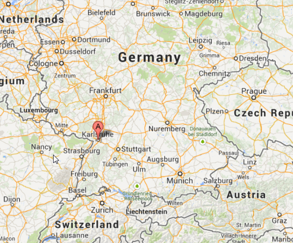 City map Karlsruhe Germany ai