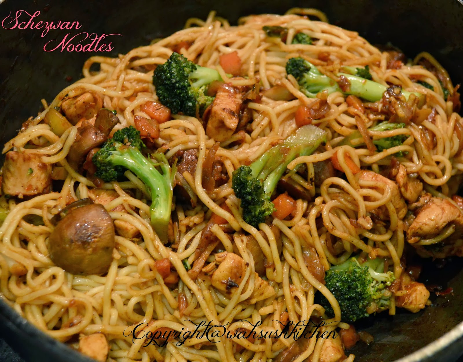 schezwan indian  recipe schezwan style noodles noodles chicken