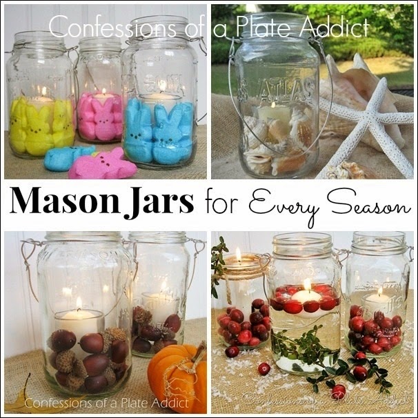CONFESSIONS OF A PLATE ADDICT: Fun and Easy Summer Mason Jar Candles