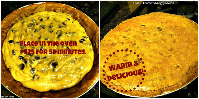 Chocolate Chip Cookie Pie Recipe via Chasethestar.net #chocolatechip #cookie #pie #recipe #dessert