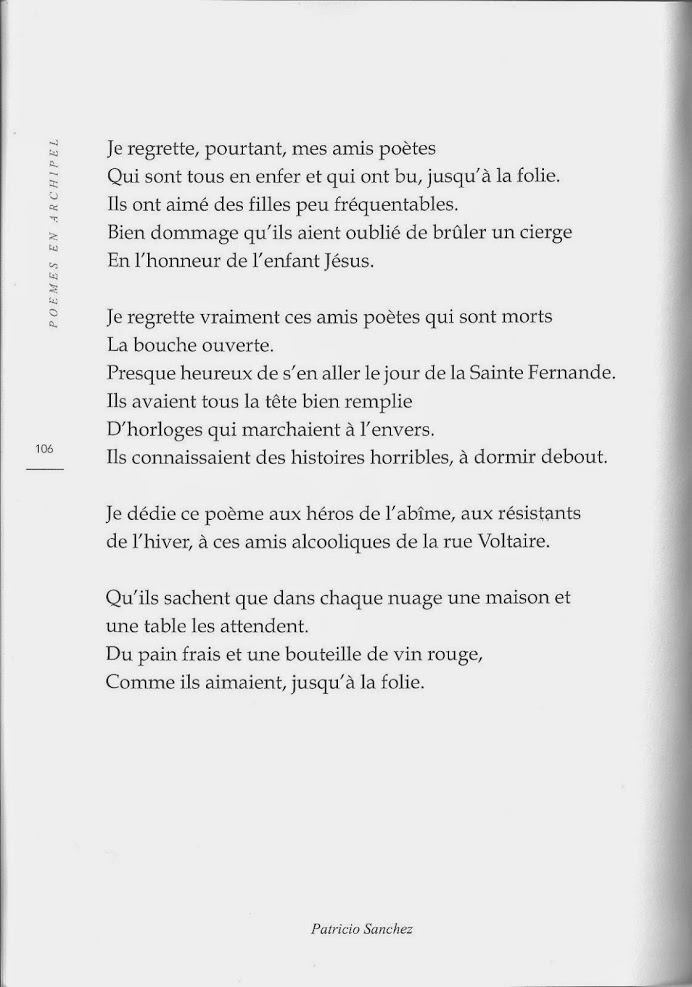 Rue Voltaire, Patricio Sanchez (Revue Souffles Vol. 75, France, décembre 2014).-