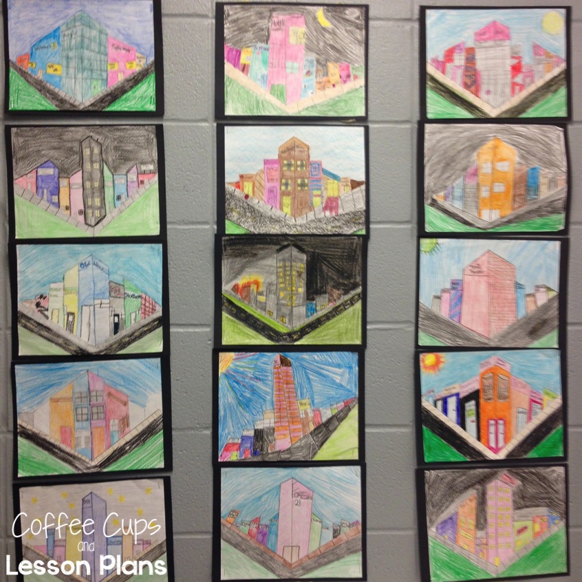 Making 2D Street Art {MidWeek Math Motivation} Coffee Cups and