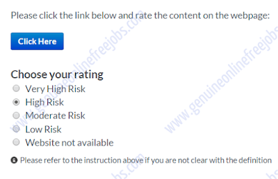 Rating the content of the web page task | Figure-Eight