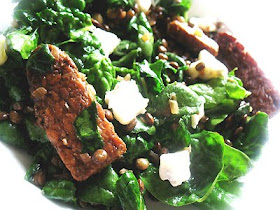 lentil salad with tempeh