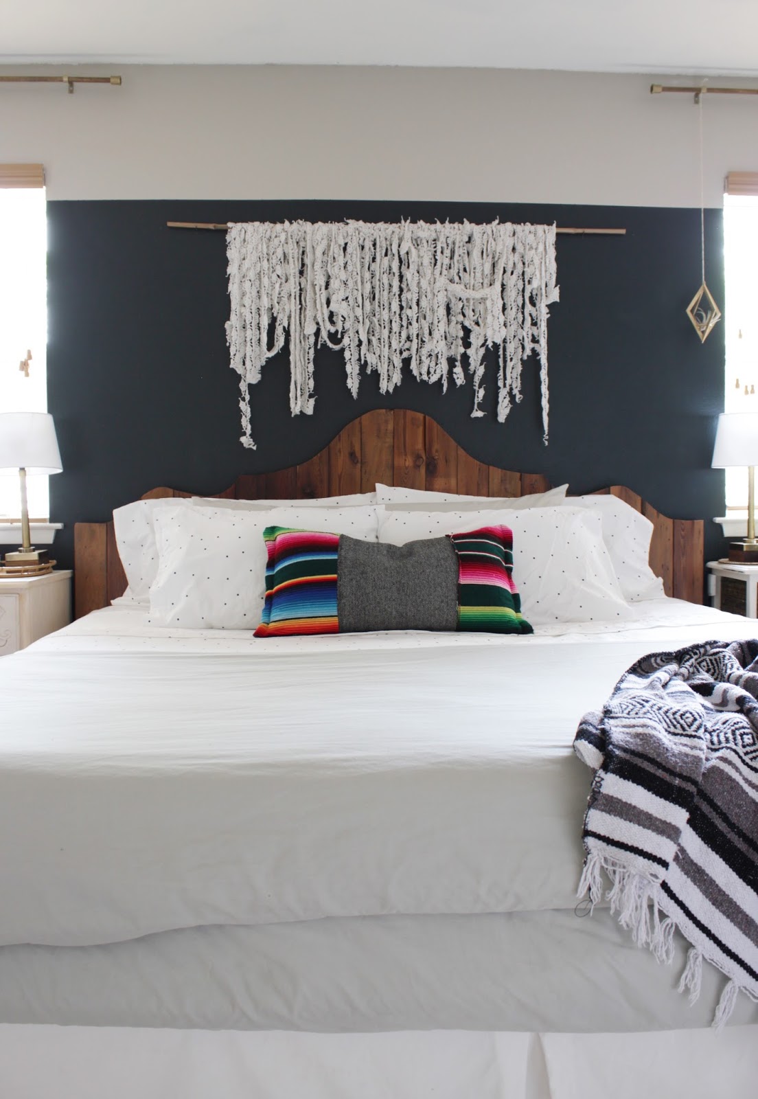 House Homemade DIY Crocheted Blanket Wall Hanging