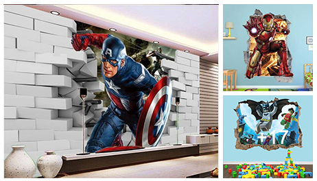 Vinilos De Super Heroes Para Decorar La Habitacion De Los Ninos Construccion Y Manualidades Hazlo Tu Mismo