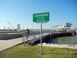 Galveston city limits at the Galveston Island Port