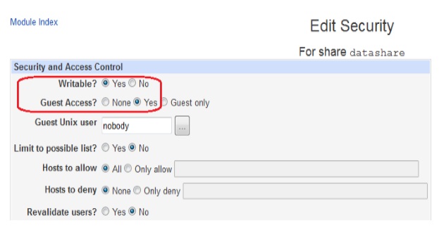 webmin create share webmin create share