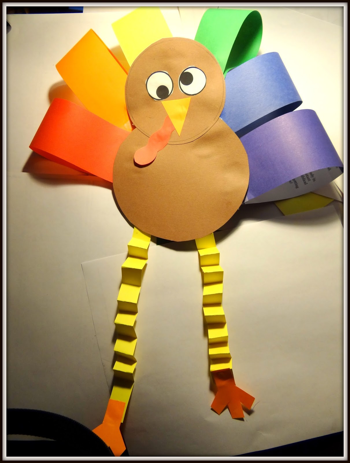 Patties Classroom Turkey Art Project From Colored Paper