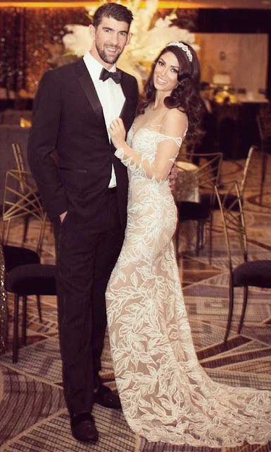 Nicole Phelps vestido de noiva, casamento casamento Michael Phelps, Noiva