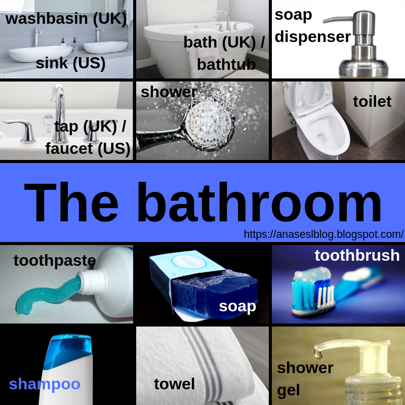 Ana's ESL blog Bathroom vocabulary