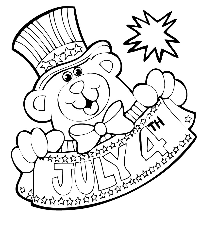 Kids Page: 4th Of JULY 18 Online Books Coloring Pages