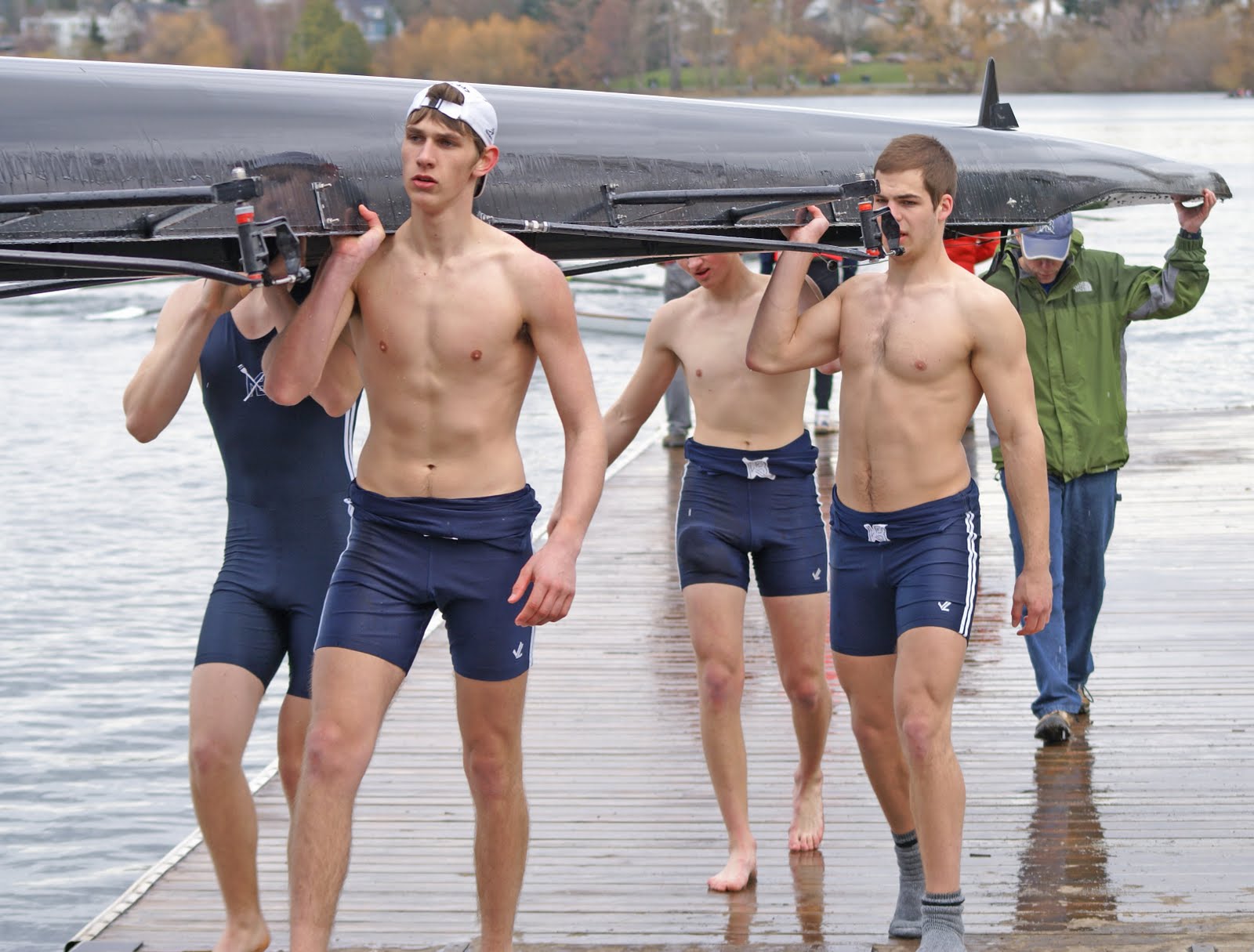 Hot Men Rowing! Even cool fall days are hot