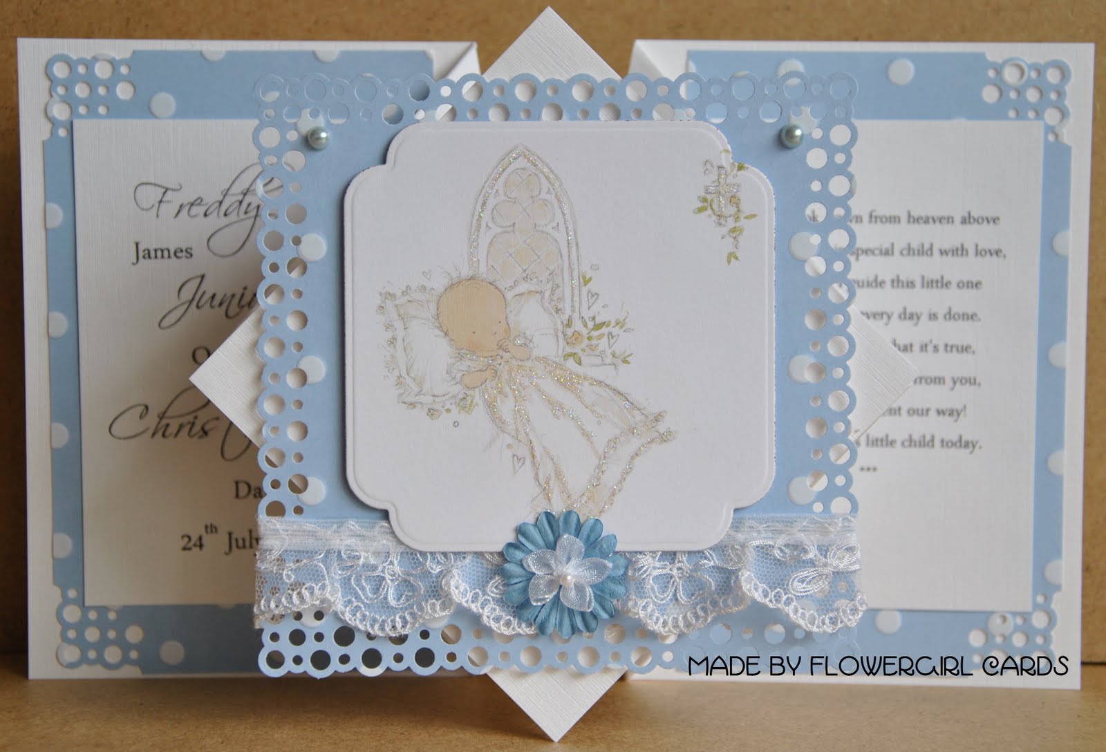 Flowergirl Cards: Christening Card