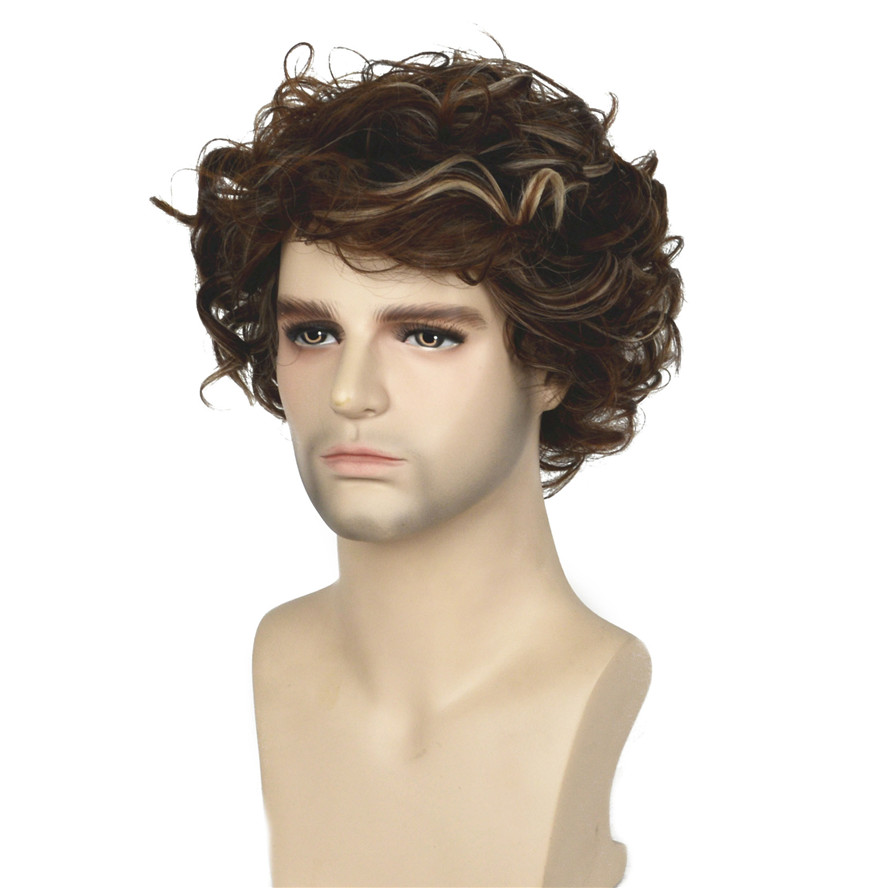 Short Curly Hair Wig For Men,s