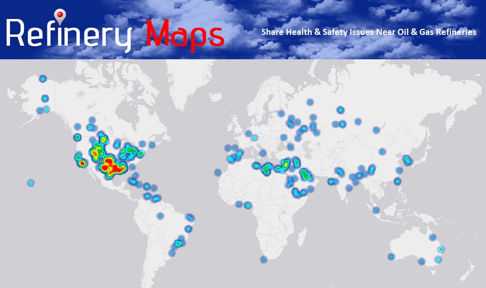 Map Of Us Oil Refineries Map - Heat%2Bmap%2Bof%2Brefineries
