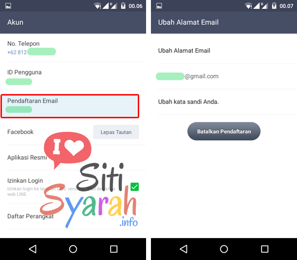 cara backup teman line android