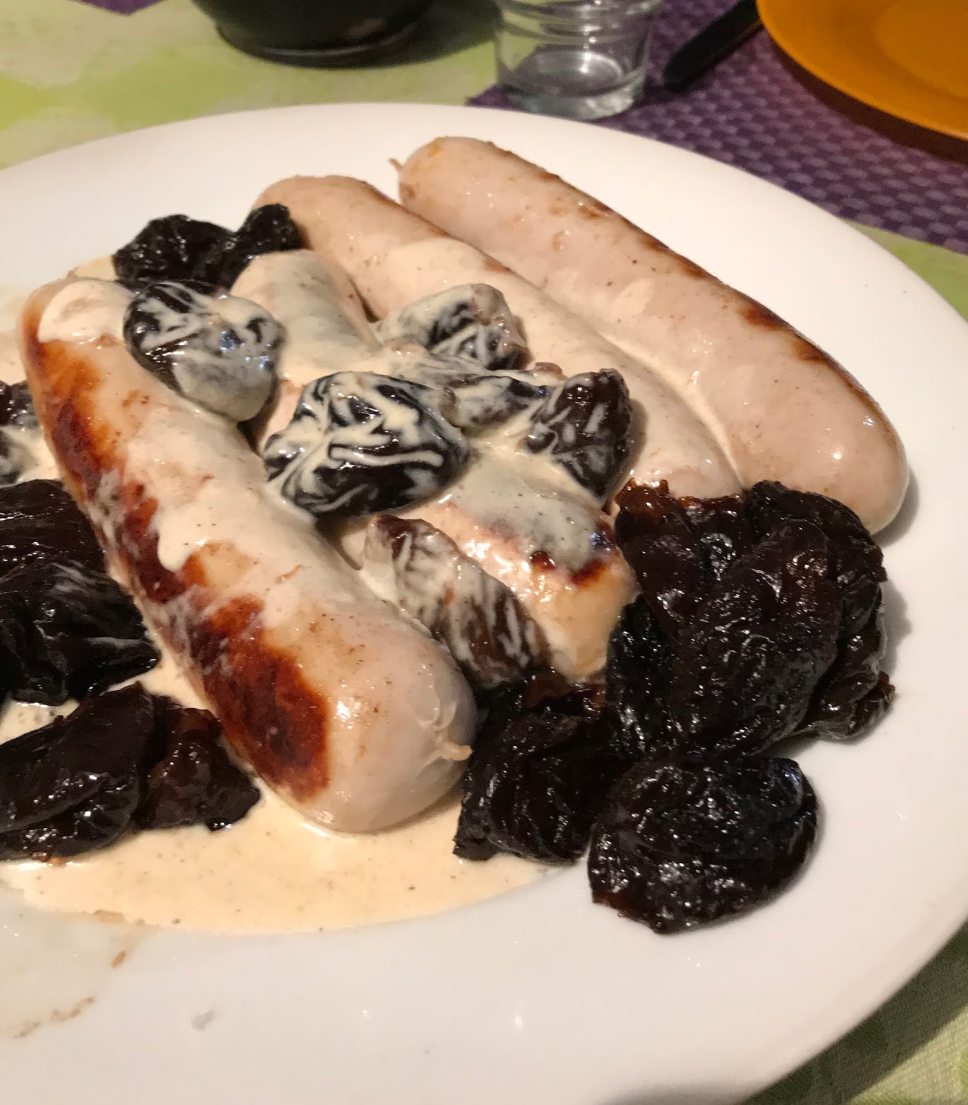 Saveur Indigo... Boudins blancs aux pruneaux