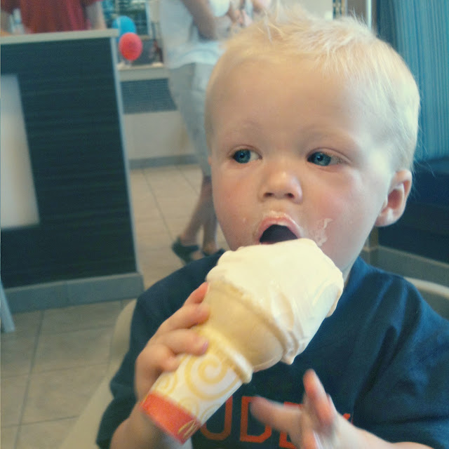 The Merrill Six To eat an ice cream cone