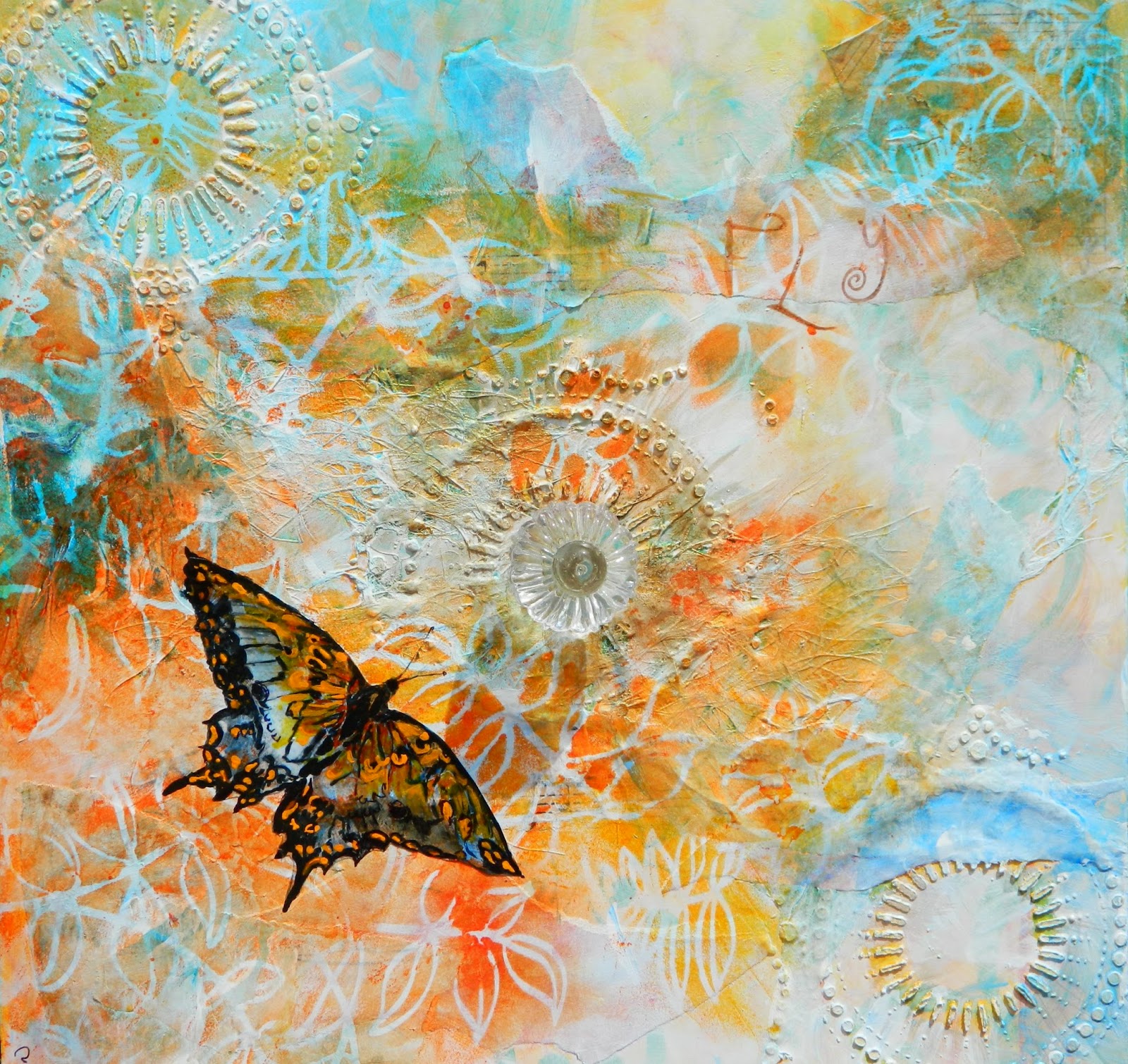 Abstract Artists International: “Fly” Butterfly Painting by Colorado ...