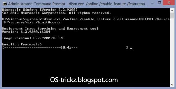 How to Install Microsoft .Net Framework 3.5 Offline In Windows 8 by CMD ...