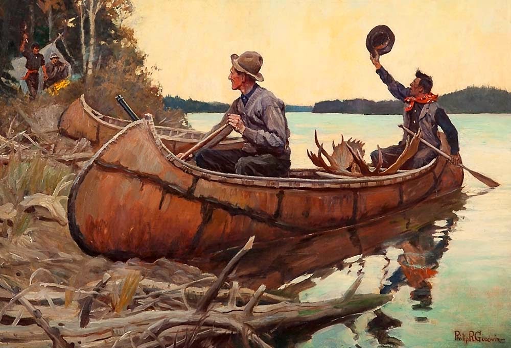 The Art of Pierangelo Boog: Philip R. Goodwin - Canoes, Bears and  Wilderness Hunters
