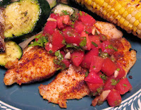 Mexican grilled tilapia with salsa