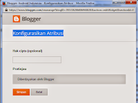 Cara Menghilangkan link Diberdayakan oleh Blogger (Konfigurasikan Atribusi) Pada Template Blogspot