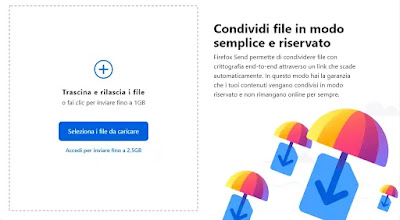 Firefox Send alternativa WeTransfer