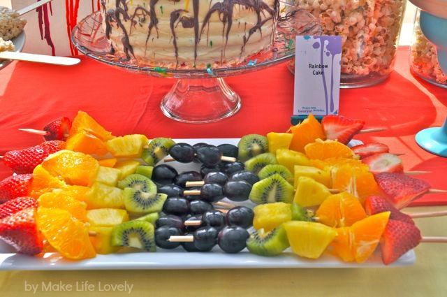 rainbow fruit kabobs