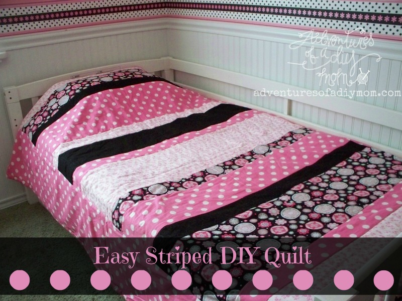 How to Make a Quick and Easy Striped Quilt - Adventures of a DIY Mom