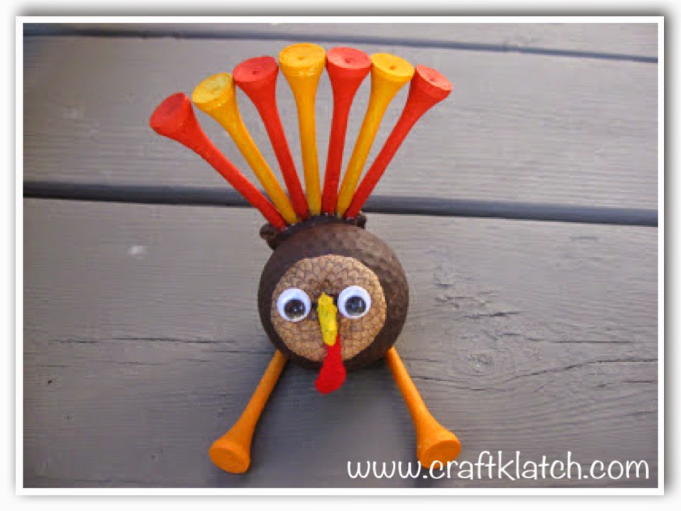 Craft Klatch ®: Golf Ball Turkey Craft for Thanksgiving