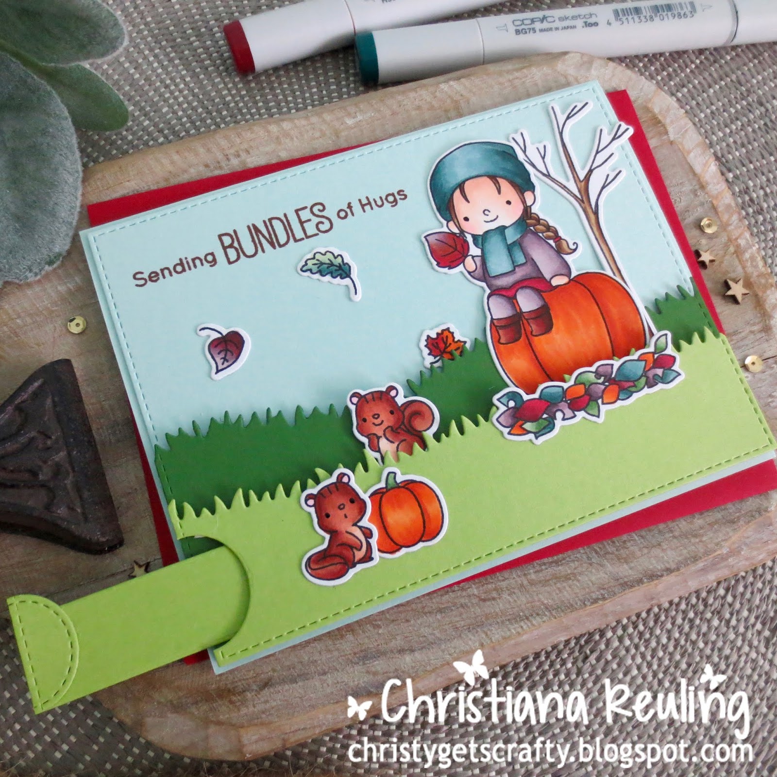 Christy Gets Crafty Fall Double Slider Loop Card
