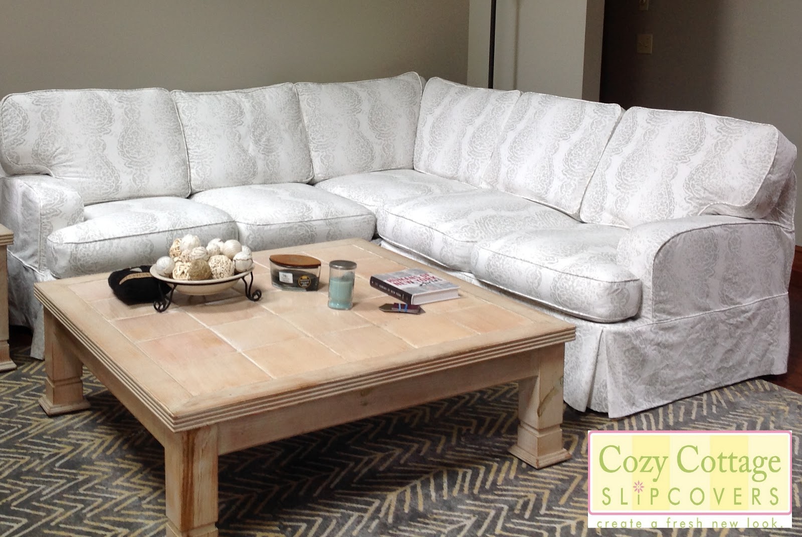 Cozy Cottage Slipcovers Sectional Slipcover