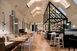 library restaurant interior modern hospitality scandinavian greenhouse guthrie cafe sharp cronulla hecker angles bar lines kaper chairs simple building efforts