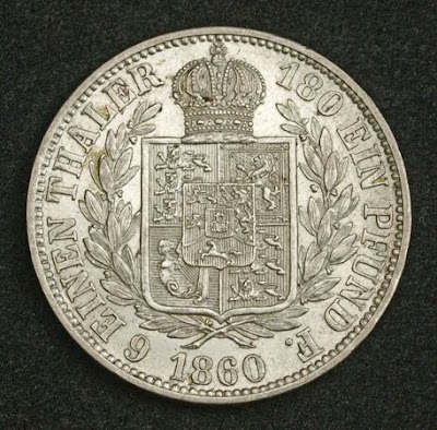 Deutsche Münze Germany, Kingdom of Hanover. Silver 1/6 Thaler coin