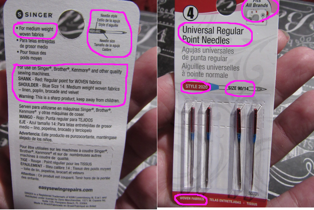 I'm Cheap and Easy Sewing Basics, Part One Know Your Needles.