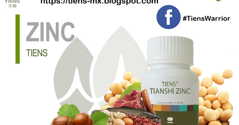 Beneficios del Zinc de TIENS TIENS Distribuidor en México