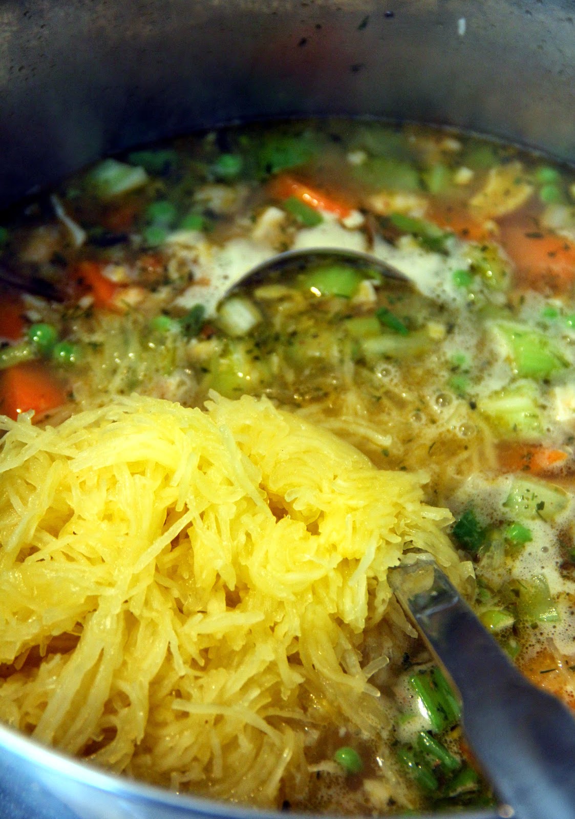 Jo and Sue Chicken Spaghetti Squash Soup and Gluten Free Spaghetti