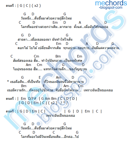 คอร์ดเพลง-วันหนึ่ง-ชาติ สุชาติ