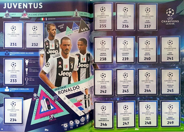 Liverpool 2018/19 Topps Champions League stickers