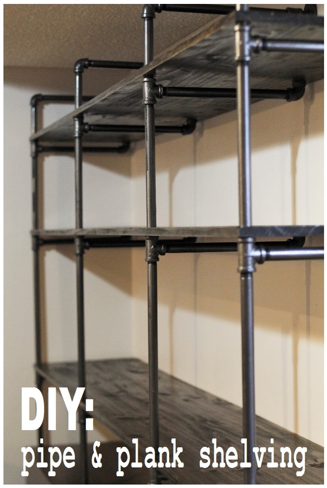 Diy Pipe Plank Shelving, Pipe And Plank Shelving