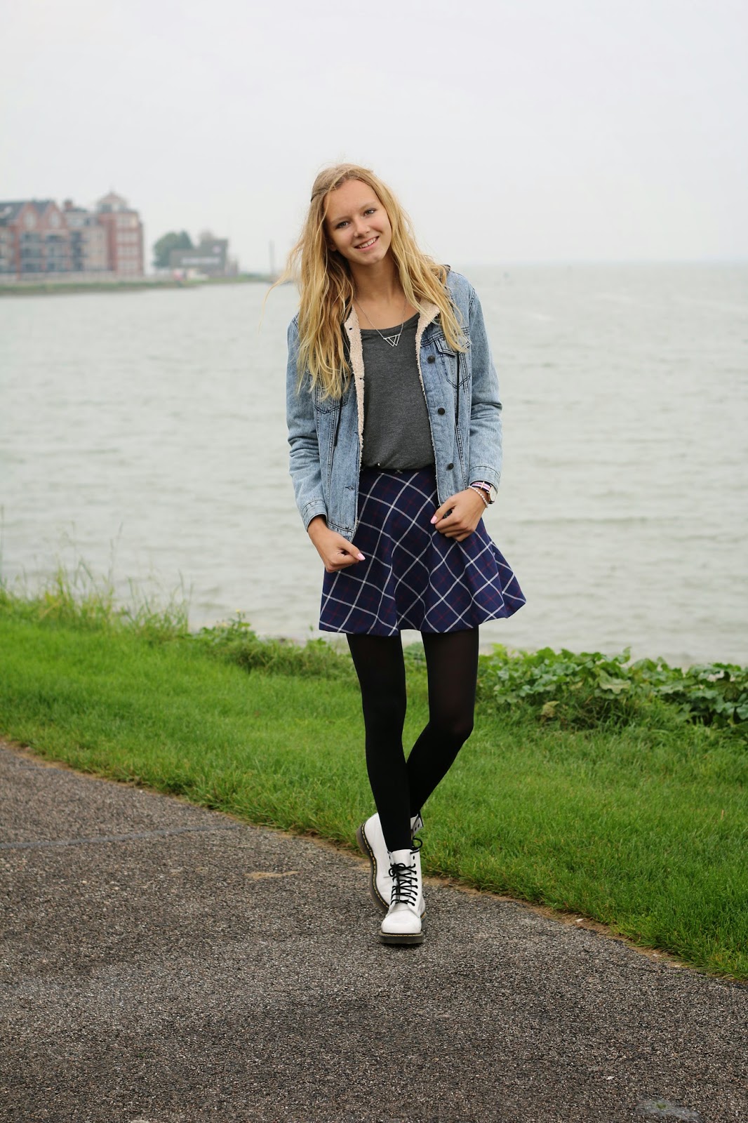 cottoncandyblondies OOTD Forever21 plaid skater skirt & Subdued