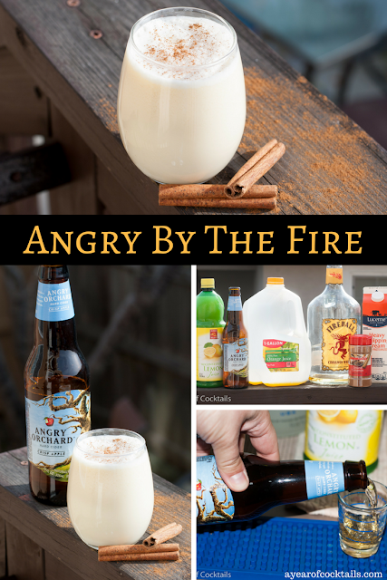 Angry orchard, fireball and heavy cream make this cocktail the perfect holiday cocktail.