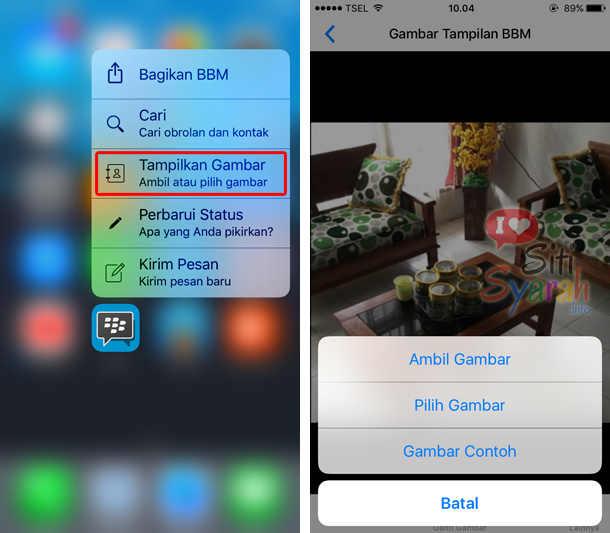 gambar contoh menggunakan 3D Touch iPhone 6S atau iPhone 7