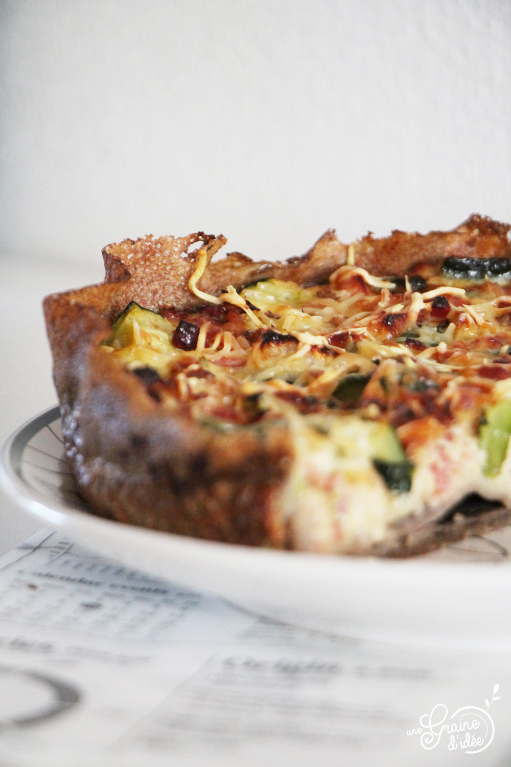 Quiche Lardons Courgettes sur Galettes de Sarrasin Une Graine d'Idée