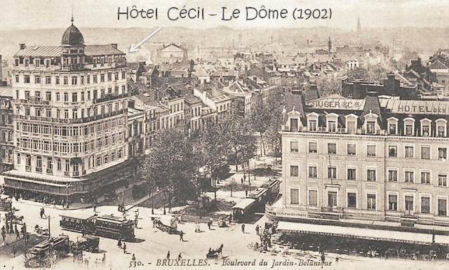 Place Rogier - Boulevard Botanique - Hôtel Cécil (Actuel Le Dôme) (1902) - Hôtel des Boulevards Bruxelles-Bruxellons