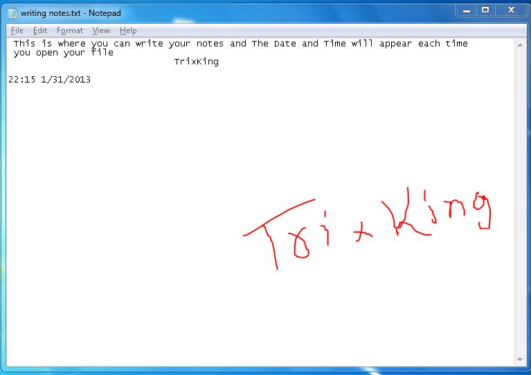 Most Useful and Cool Notepad Trick Ever ~ TrixKing | How To Blogger