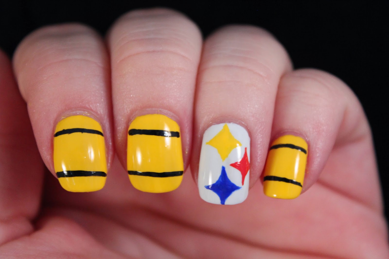 8. Steelers Nail Art Designs - wide 6