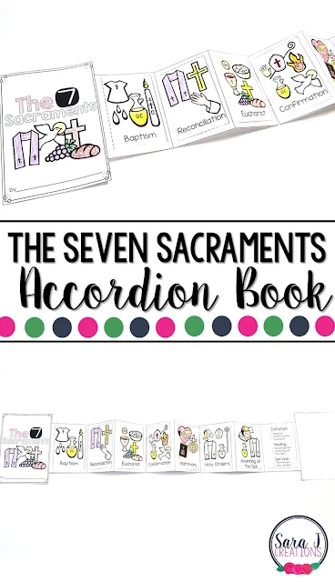 The Seven Sacraments (Catholic) printable mini book is the perfect activity for kids so that they can learn more about each sacrament that is so important to our faith.